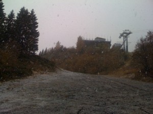 First snowfall in Piancavallo